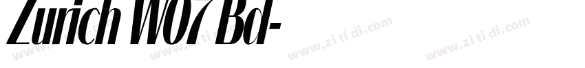 Zurich W07 Bd字体转换